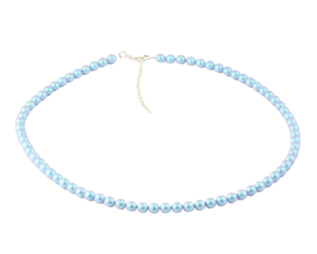 Coliere argint - Colier din argint cu perle de cultura Primero Purity Iridescent Light Blue 6mm