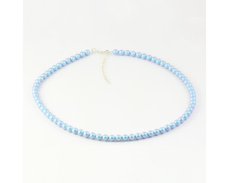 Colier din argint cu perle de cultura Primero Purity Iridescent Light Blue 6mm [2]