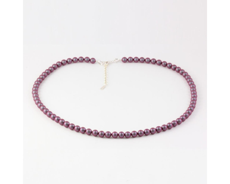 Colier din argint cu perle de cultura Primero Purity Iridescent Red 6mm [2]