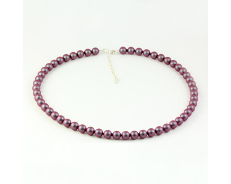 Colier din argint cu perle de cultura Primero Purity Iridescent Red 8mm [2]