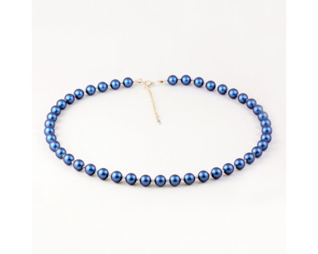Colier din argint cu perle de cultura Primero Soft Iridescent Dark Blue [2]
