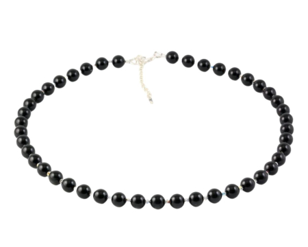 Coliere cristale Swarovski - Colier din argint cu perle de cultura Primero Soft Mystic Black