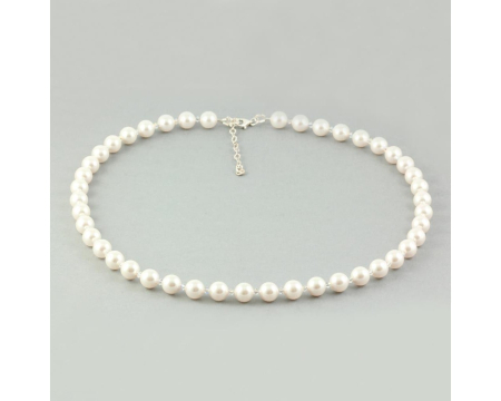 Colier din argint cu perle de cultura Primero Soft White [2]