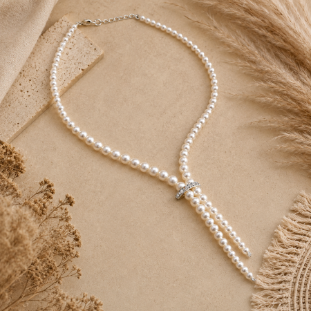 Coliere cristale Swarovski - Colier perle Swarovski 1294 White Pearl