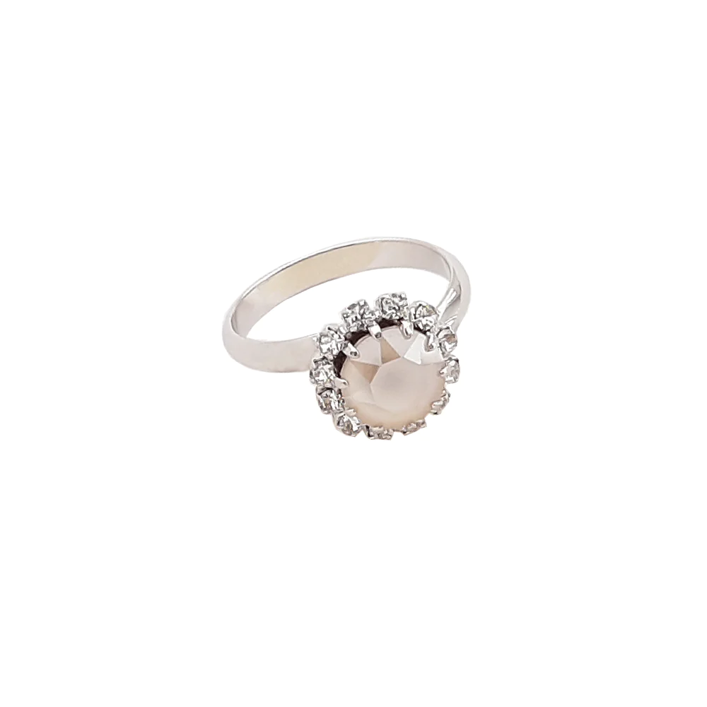 Inele cristale Swarovski - Inel cristale Swarovski 7040 Corinne Ivory Cream
