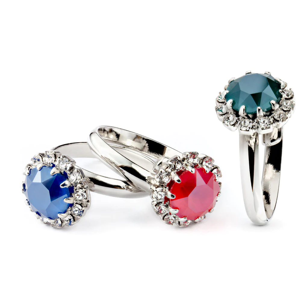 Inel cristale Swarovski 7040 Corinne Royal Green [2]