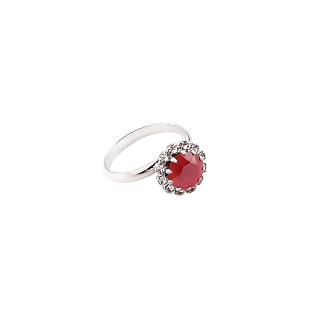 Inele cristale Swarovski - Inel cristale Swarovski 7040 Corinne Royal Red