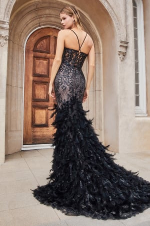 Andrea Leo Couture Los Angeles Collection - Rochie Andrea Leo Couture A1116 neagra de seara tip sirena din tulle