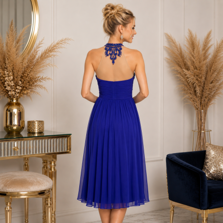 Rochie Jovani JVN22363 bleumarin scurta de ocazie in clos din tulle [1]