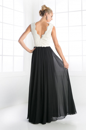 Rochie Ladivine 1965 neagra de seara in clos din voal [1]