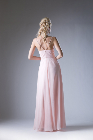 Rochie Ladivine CH522 verde de seara in clos din voal [1]