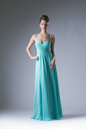 Ladivine Los Angeles Collection - Rochie Ladivine CH522 verde de seara in clos din voal