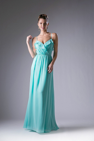 Ladivine Los Angeles Collection - Rochie Ladivine CH524 verde de seara in clos din voal