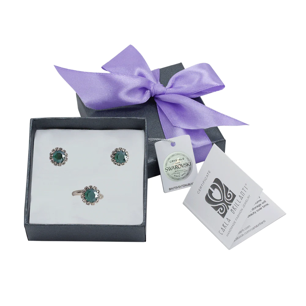 Seturi cadou cristale Swarovski - Set cadou cristale Swarovski Royal Green