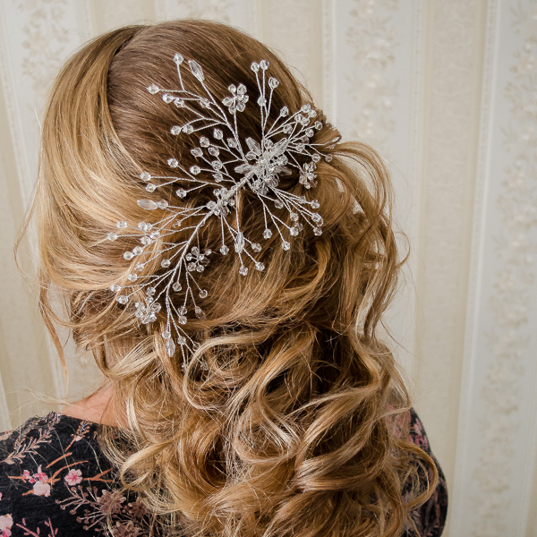 Pieptene de păr elegant, cu cristale și perle [2]