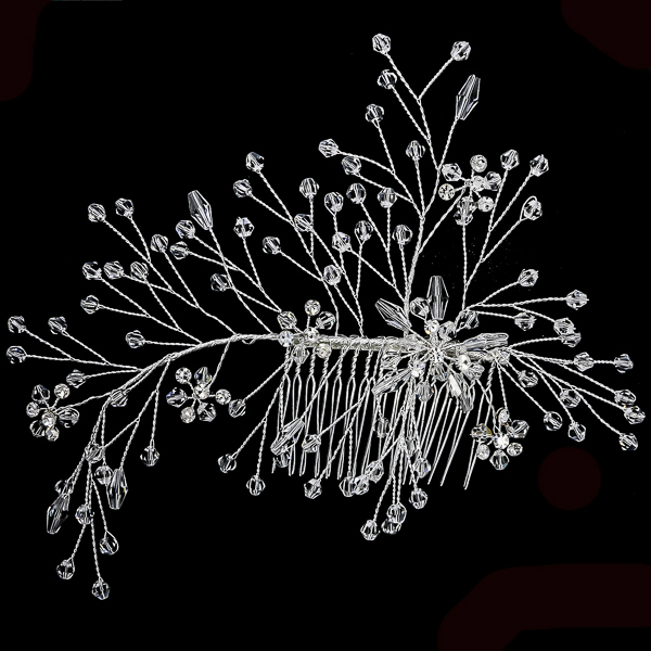 Pieptene de păr elegant, cu cristale și perle [3]