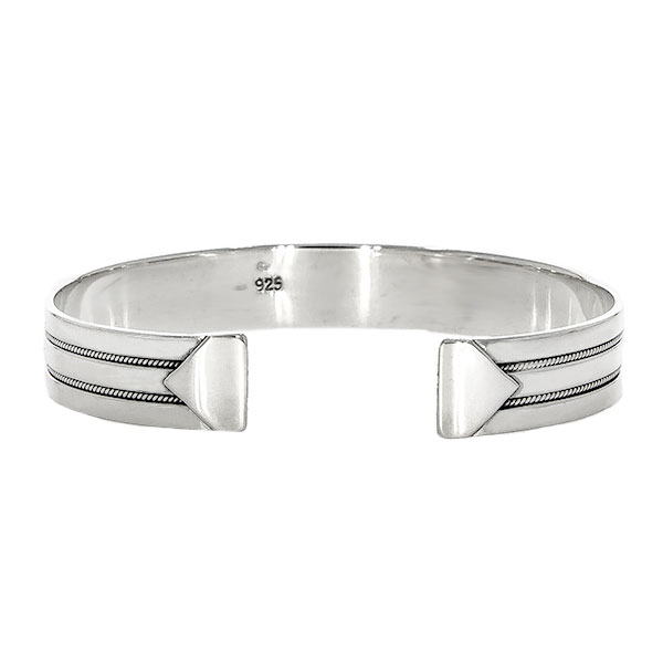 Brățară fixă argint cu model patinat [5]