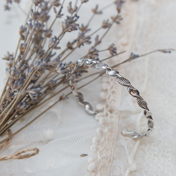Bratara argint model spirala cu detalii antichizate [6]