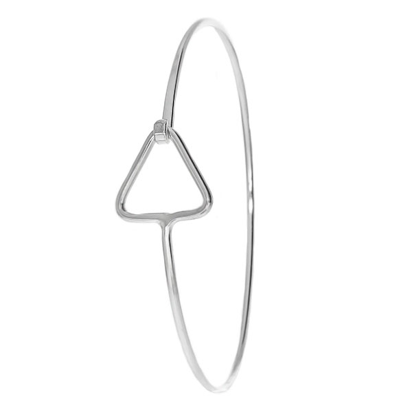 Bratara argint fixa cu model geometric triunghi [1]