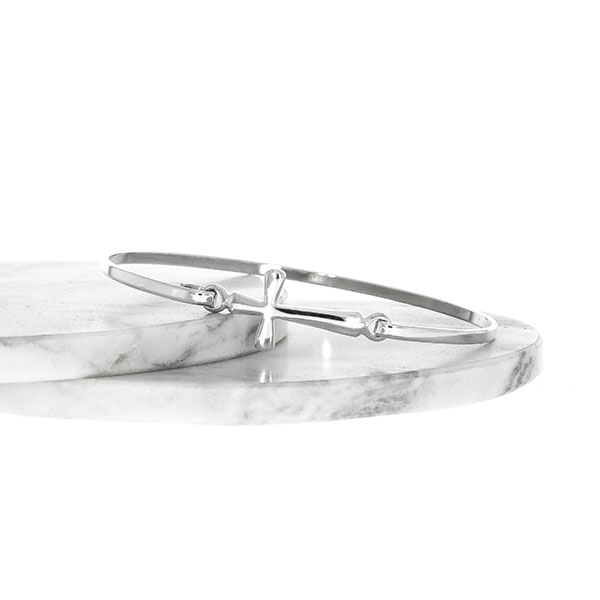 Brățară fixă argint cu talisman cruce [3]