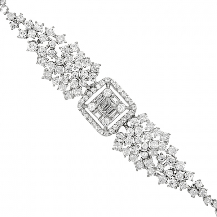 Brățară argint rodiat cu cristale strălucitoare de zirconiu [4]