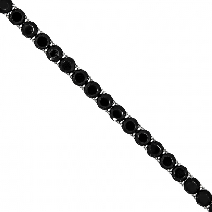 Brățară tip tennis din argint cu zirconii negre [3]