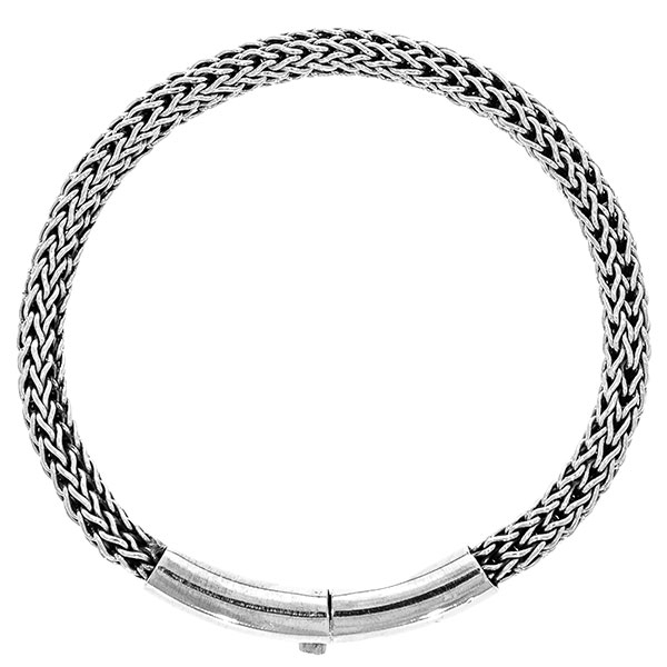 Brățară deosebită bărbătească împletită din argint masiv [2]