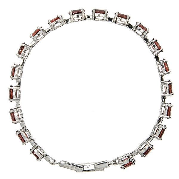 Bratara argint rodiat cu granate fatetate naturale [4]