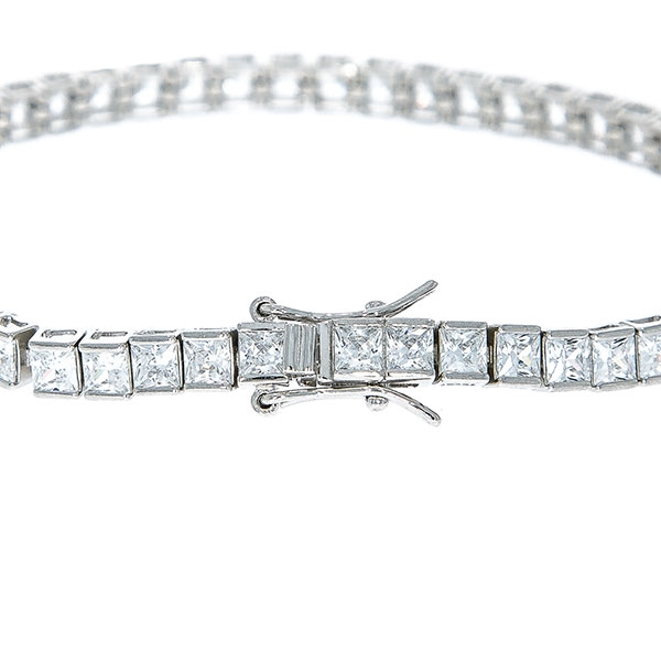 Bratara argint rodiat model tennis cu cristale [3]