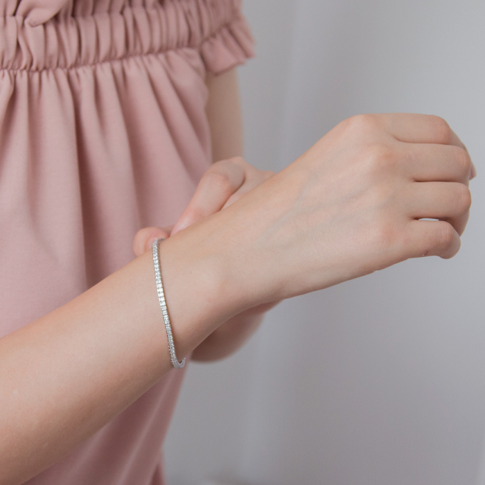 Brățară tip tennis din argint cu zirconii [2]