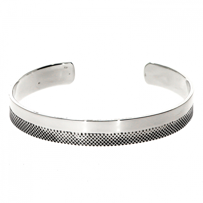 Brățară semi-rigidă argint antichizat, model unisex [2]