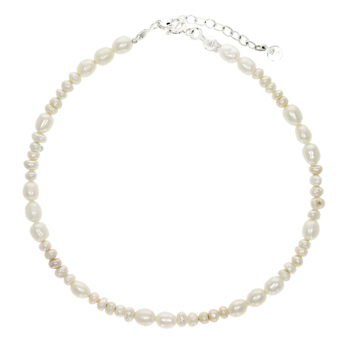 Bratara din argint personalizata cu perle de cultura de  diferite marimi. [2]