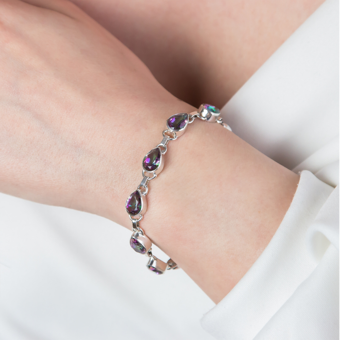 Brățară din argint 925 cu topaz mistic [2]