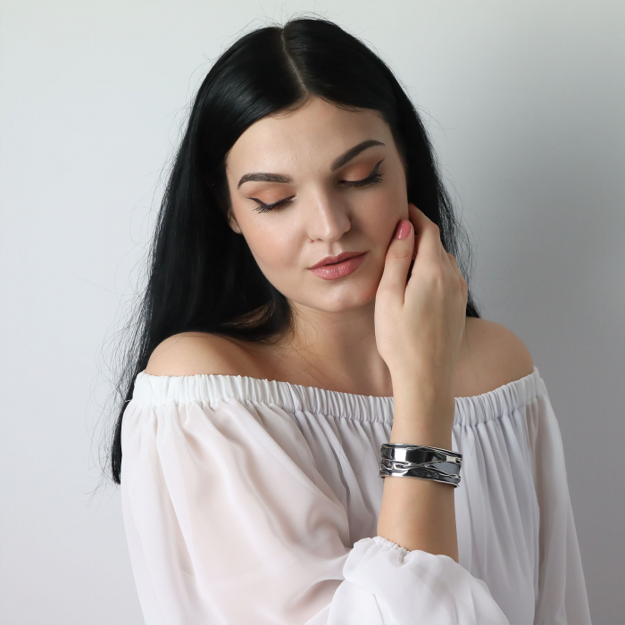 Brățară argint rodiat statement [2]