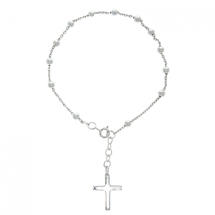 Brățară Mărgele Argint și Cruce [2]