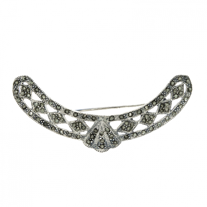 Brosa argint antichizat cu marcasite [2]