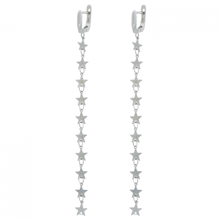 Cercei lungi din argint cu stele [3]