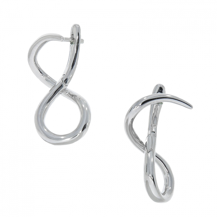 Cercei din argint cu simbolul infinitului [4]