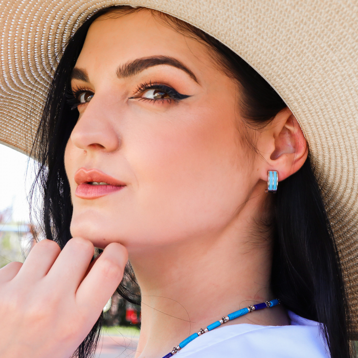 Cercei din argint cu turcoaz [2]