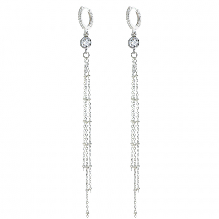 Cercei din argint personalizati lungi cu zirconii [2]