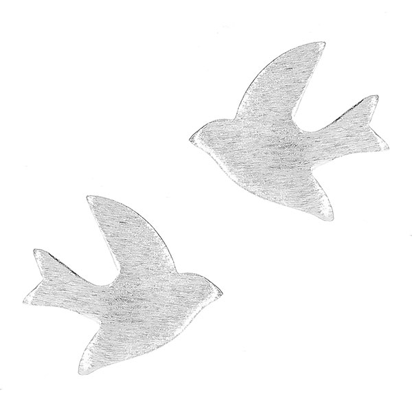 Cercei din argint pe lob cu păsări [1]