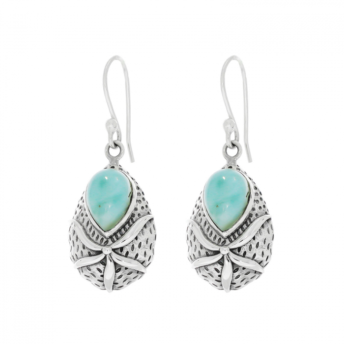 Cercei din argint model marin cu larimar [2]