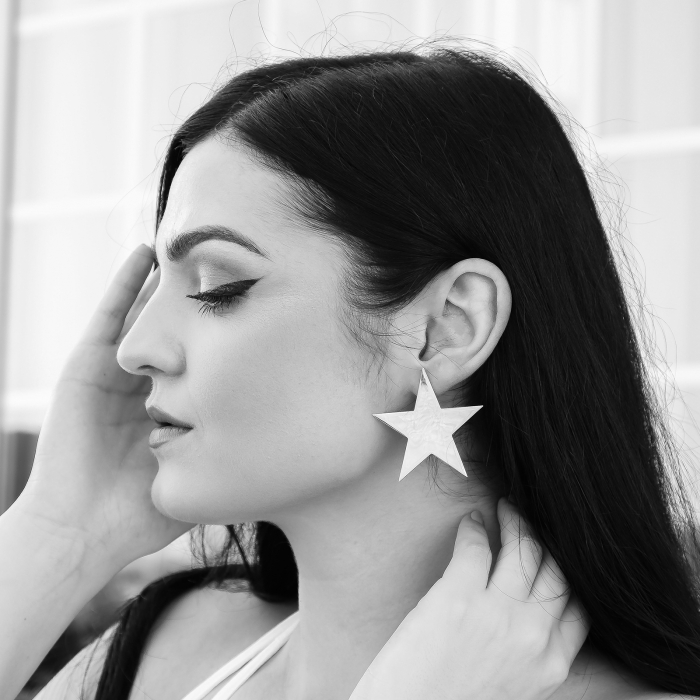 Cercei din argint în formă de stea [2]