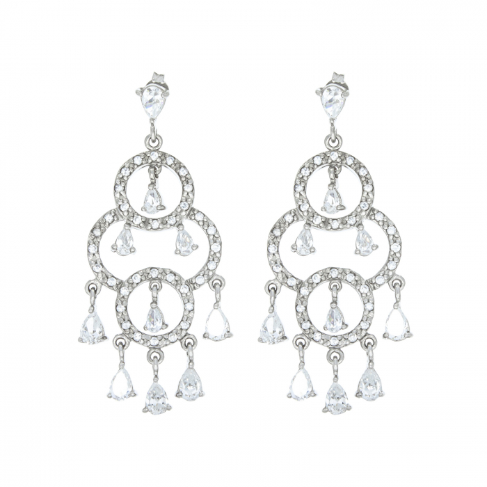 Cercei argint tip candelabru cu zirconii [2]