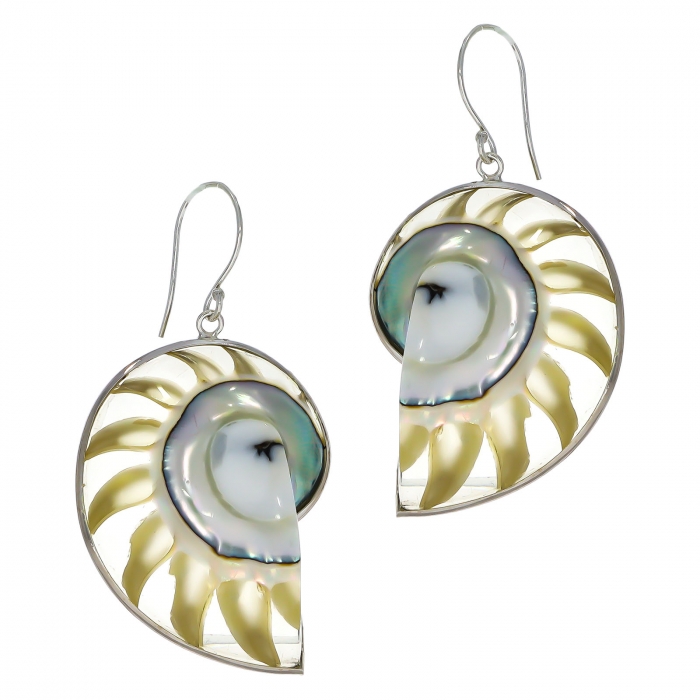 Cercei din argint cu scoica sidefata [2]