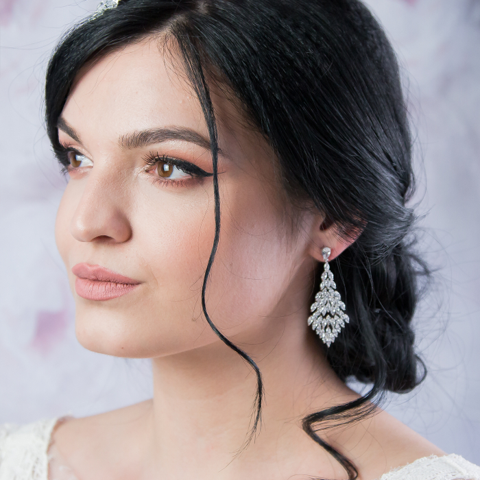 Cercei candelabru cu cristale strălucitoare [2]