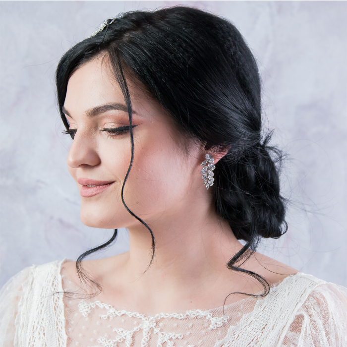 Cercei fashion cu zirconii strălucitoare [2]
