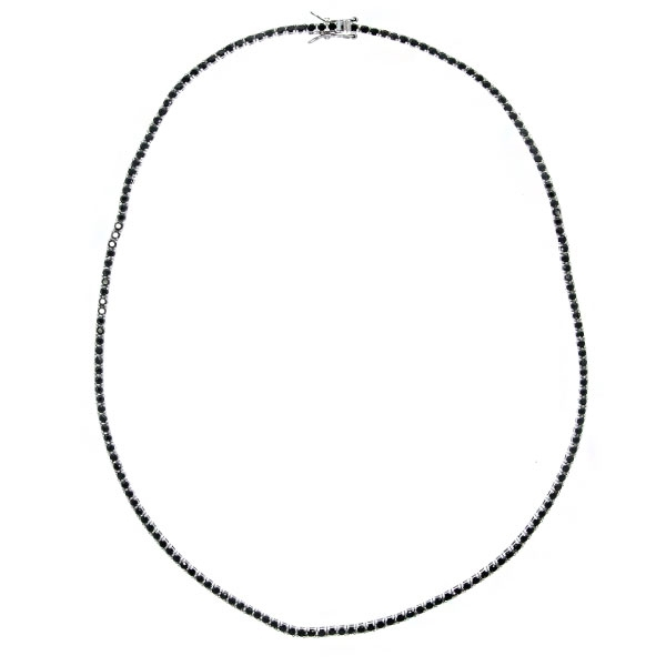 Colier Argint Tennis cu Zirconii Negre [4]