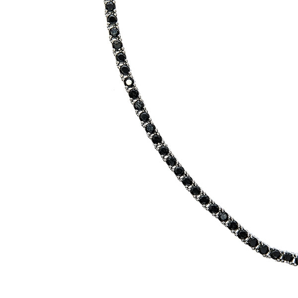 Colier Argint Tennis cu Zirconii Negre [2]