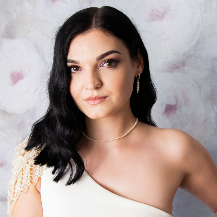 Colier din argint auriu cu perle și lant [2]